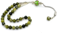 FANTASTIC EAGLE CLAW SERIES Jade Stone Prayer Beads Tesbih-Tasbih-Tasbeeh-Misbaha (8 mm-33 beads)