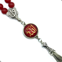 ALBATROSART -Regal Collection- Prayer Beads-Tesbih-Tasbih-Tasbeeh-Misbaha-Masbaha-Subha-Sebha-Sibha-Rosary (Red Agate Stone)