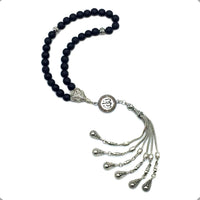 ALBATROSART -Regal Collection- Prayer Beads-Tesbih-Tasbih-Tasbeeh-Misbaha-Masbaha-Subha-Sebha-Sibha-Rosary (Black Matte Onyx Stone)