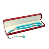 NEW TURQUOISE COLLECTION (33 beads) Worry Beads-Prayer Beads-Tesbih-Tasbih (Blue Synthetic Turquoise -Eagle Claw)