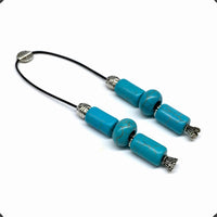 ALBATROSART Design - Greek KOMBOLOI Series- Worry Beads Begleri Pony Anxiety Beads Rosary Relaxation Stress Relief (Cylinder Turquoise -10X16mm-)