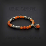 New Style Eagle Clawed Orange Aventurine Bracelet -6 mm Beads- (Ethnic Wallet Gift)