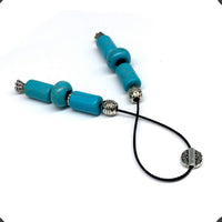 ALBATROSART Design - Greek KOMBOLOI Series- Worry Beads Begleri Pony Anxiety Beads Rosary Relaxation Stress Relief (Cylinder Turquoise -10X16mm-)