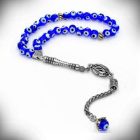 SPECIAL EVIL EYE COLLECTION Prayer Beads-Tesbih-Tasbih-Tasbeeh (Eagle Claw&Evil Eye-8 mm 33 beads)