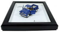 Chevrolet Chevy Stepside Pickup Blue 1955 Framed Miniature Classic Automobile 3D