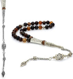 ALBATROSART -Passion Collection- (8 mm - 33 Beads) Worry Beads-Prayer Beads-Tesbih-Tasbih-Tasbeeh-Misbaha-Masbaha-Subha-Sebha-Sibha-Rosary (Coffee Agate Stone)