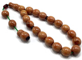 Relaxing Stress Relief Big Beads Prayer Beads, Worry Beads, EFE Tesbih, Maskot Tesbih, Tasbih, Rosary (Light Brown Imitation Resin 12x13 mm 17 Big Beads)