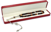 ALBATROSART -Passion Collection- (8 mm - 33 Beads) Worry Beads-Prayer Beads-Tesbih-Tasbih-Tasbeeh-Misbaha-Masbaha-Subha-Sebha-Sibha-Rosary (Coffee Agate Stone)