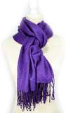 Islamic Hijab Plain Pashmina Shawl - Purple