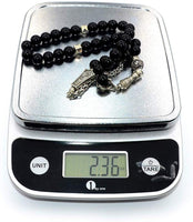 NEW EAGLE CLAW COLLECTION Black Big Glass Beads-Tesbih-Tasbih-Tasbeeh-Prayer Beads (10 mm-33 beads)