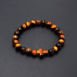 Tiger Eye Cross Bracelet