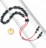 Greek KOMBOLOI Series Worry Beads Begleri Pony Anxiety Beads Rosary Relaxation Stress Relief (Black Hematite Twisted Oval -12x8 mm- 17 Beads)