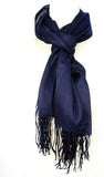 Islamic Hijab Plain Pashmina Shawl - Turkish Made (Navi Blue)