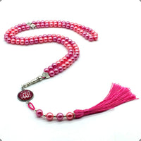 Brilliance Collection: Worry Beads-Prayer Beads-Tesbih-Tasbih-Tasbeeh-Misbaha-Masbaha-Subha-Sebha-Sibha-Rosary (Syntetic Pink Pearl Beads -8mm-99 Beads)