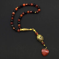 -New Agate Collection- Prayer Beads-Worry Beads-Tesbih-Tasbih-Tasbeeh-Misbaha-Masbaha-Subha-Sebha-Sibha-Rosary (Miracle Agate Natural Stone-8 mm-33 Beads-)