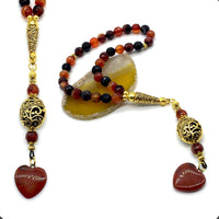 -New Agate Collection- Prayer Beads-Worry Beads-Tesbih-Tasbih-Tasbeeh-Misbaha-Masbaha-Subha-Sebha-Sibha-Rosary (Miracle Agate Natural Stone-8 mm-33 Beads-)