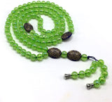 ALBATROSART -8MM -99 Beads Necklace DHIKR TASBIH Collection- Imitation Acrylic Muslim Beads-Tesbih-Tasbih-Tasbeeh-Misbaha-Masbaha-Subha-Sebha (Shiny Light Green)