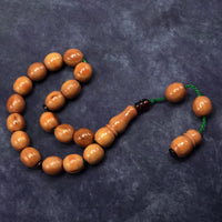 Relaxing Stress Relief Big Beads Prayer Beads, Worry Beads, EFE Tesbih, Maskot Tesbih, Tasbih, Rosary (Light Brown Imitation Resin 12x13 mm 17 Big Beads)