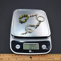 Green Taiwan Jade Worry Beads & Keychain Together -Stress Worry Beads-Tesbih (ETHNIC WALLET GIFT)