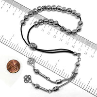 ALBATROSART Design -Greek KOMBOLOI Series -1- Worry Beads - Prayer Beads - Tesbih-Tasbih-Tasbeeh-Misbaha-Sibha-Rosary (Antique Silver Plated Beads -8mm, 21 Beads)