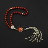 ALBATROSART -Regal Collection- Prayer Beads-Tesbih-Tasbih-Tasbeeh-Misbaha-Masbaha-Subha-Sebha-Sibha-Rosary (Red Agate Stone)