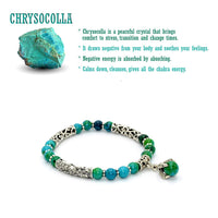 New Style Eagle Clawed Chrysocolla Bracelet -6 mm Beads- (Etnic Wallet Gift)