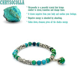 ALBATROSART - Handmade Bracelet Collection - (Ethnic Wallet Gift) (Eagle Clawed Chrysocolla Bracelet -6 mm Beads-)