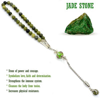 FANTASTIC EAGLE CLAW SERIES Jade Stone Prayer Beads Tesbih-Tasbih-Tasbeeh-Misbaha (8 mm-33 beads)