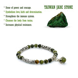 New Style Eagle Clawed Taiwan Jade Bracelet -6 mm- (Ethnic Wallet Gift)