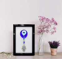 ALBATROSART -Evil Eye Bracelet Series -2- with Natural Stones (Free Ethnic Vallet) (Hamsa Wall Art - Hamsa Evil Eye Wall Hanging - Hamsa Hand Frame - Evil Eye Wall Hanging)