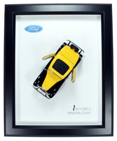 Ford 3 Window Coupe 1932 Yellow Framed Miniature Classic Automobile 3D (Diecast Model Cars 1/32)