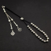ALBATROSART Design -Greek KOMBOLOI Series -1- Worry Beads - Prayer Beads - Tesbih-Tasbih-Tasbeeh-Misbaha-Sibha-Rosary (Antique Silver Plated Beads -8mm, 21 Beads)