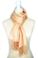 Islamic Hijab Plain Pashmina Shawl - Turkish Made (Salmon)