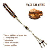 -TIGER EYE STONE SERIES- Prayer Beads-Tesbih-Tasbih-Tasbeeh-Misbaha (Elegant Model, 8 mm 33 Beads)