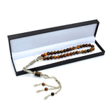 -TIGER EYE STONE SERIES- Prayer Beads-Tesbih-Tasbih-Tasbeeh-Misbaha (Elegant Model, 8 mm 33 Beads)