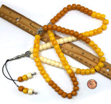 ALBATROSART Special Prayer Beads Series -99 Beads- Tesbih Tasbih Tasbeeh Misbaha Masbaha Subha Sebha Sibha (-Tricolor Big Resin (13x9 mm-99 Beads) Prayer Beads-)