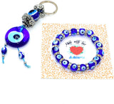 Elegant Evil Eye Bracelet and Evil Eye Keychain