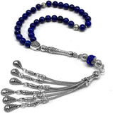 ALBATROSART -Luxury Collection- Prayer Beads-Worry Beads-Tesbih-Tasbih-Tasbeeh-Misbaha-Masbaha-Subha-Sebha-Sibha-Rosary (-Natural Lapis Lazuli Stone 8 mm 33 Beads-)