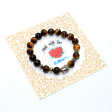 ALBATROSART Elegant New Bracelet Series: Tiger Eye Buddha Bracelet  (Ethnic Wallet Gift)