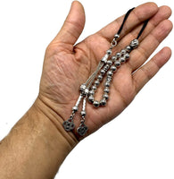 ALBATROSART Design -Greek KOMBOLOI Series -1- Worry Beads - Prayer Beads - Tesbih-Tasbih-Tasbeeh-Misbaha-Sibha-Rosary (Antique Silver Plated Beads -8mm, 21 Beads)