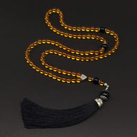 ALBATROSART Special Prayer Beads Series -99 Beads- Tesbih Tasbih Tasbeeh Misbaha Masbaha Subha Sebha Sibha (Transparent Orange Color -8 mm 99 Beads-)