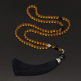 ALBATROSART Special Prayer Beads Series -99 Beads- Tesbih Tasbih Tasbeeh Misbaha Masbaha Subha Sebha Sibha (Transparent Orange Color -8 mm 99 Beads-)