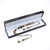 TIGER EYE STONE SERIES: Worry Beads - Prayer Beads - Tesbih - Tasbih - Misbaha (Long Zaza Tasbih)