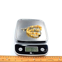 Yellow Jade Stone Prayer Beads - Tesbih - Tasbih - Tasbeeh - Misbaha - Subha (8 mm -33 beads)