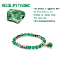 New Style Eagle Clawed Green Aventurine Bracelet -6 mm Beads- (Ethnic Wallet Gift)