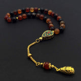 -Orient Collection-Prayer Beads-Worry Beads-Tesbih-Tasbih-Tasbeeh-Misbaha-Masbaha-Subha-Rosary (Red Agate Stone (10 mm-33 Beads)