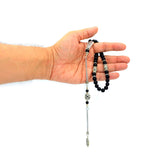 -PASSION COLLECTION- Prayer Beads-Tesbih-Tasbih-Tasbeeh (Black Matte Onyx Stone) (8 mm-33 Beads)