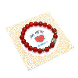 ALBATROSART Elegant New Bracelet Series: Red Agate Buddha Bracelet (Ethnic Wallet Gift)