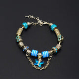 Albatros -European Style Charm Bracelet- (- Chained Blue Charm-)