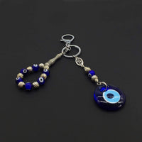 ALBATROSART Design -Special Evil Eye Beaded Collection Worry Beads - Key Chain (10 mm-Beads) Tesbih-Tasbih-Tasbeeh-Misbaha-Masbaha-Subha-Rosary (Key Chain & Tasbih with Evil Eye Beads)